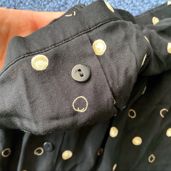 🔘 MARKS & SPENCER BLACK HIGH WAIST POLKA DOT SKIRT! - Picture 5 of 8